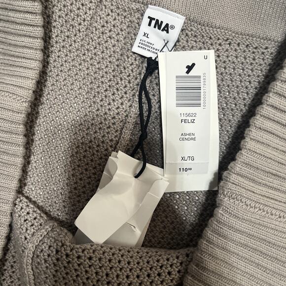 NWT XL Aritzia TNA Feliz Pant Mid-rise wide-leg knit pants - Picture 11 of 11